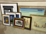 Bonaza Lot of Various Framed Pictures, Drawings