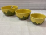 Lot of 3 Shawnee Corn Design Graduated