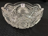 Heavy Cut Glass Bowl