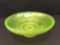 Green Vaseline Pedestal Dish