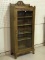 Very Nice Oak Glass Door Bookcase w/ Shelves