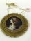 Beautiful Brass Framed Porcelain Wall Hanging