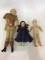 Lot of 3 Various Mostly Bisque Dolls