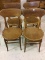 Set of 4 Primitive Bentwood Chairs