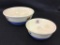 Lot of 2 Blule & White Decorated Crock