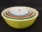 Set of 4 Pyrex Primary Color Nesting Bowls