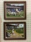 Lot of 2 Framed H. Hargrove Screen Paintings-