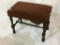 Sm. Upholstered Wood Stool