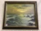 Framed Seascape Painting by