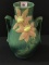 Roseville Clematis Green Dbl Handled Vase