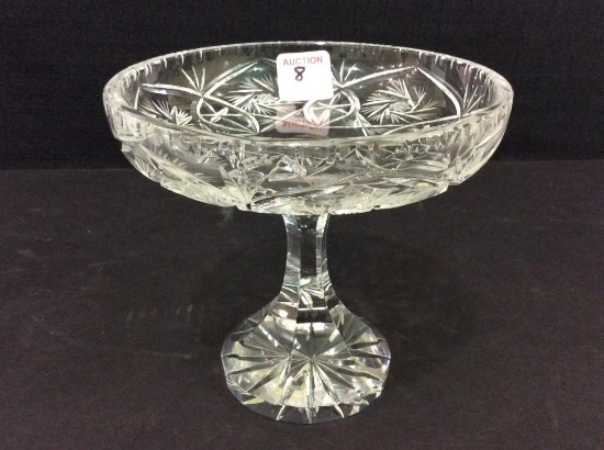 Heavy Lead Crystal Compote Dish