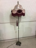 Metal Floor Lamp w/ Victorian Style Fabric