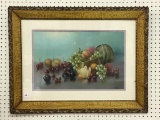 Very Nice Antique Framed Fruit Picture by