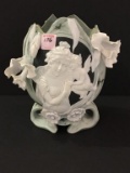 Beautiful Art Nouveau Green Ornate Decorated