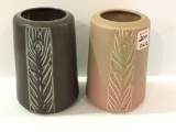 Pair of Matching Rookwood Vases-Brown Color