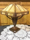 Very Nice Wood Arts & Crafts Table Lamp w/