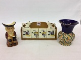 Lot of 3 Including Decorated Pottery