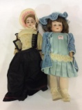 Lot of 2 Antique Bisque Dolls-(Heads Un-Attached)