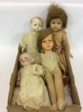 Lot of 4 Dolls Including Germany E-4 Doll