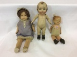 Lot of 3 Dolls Including Composition-