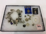 Ladies Vintage Travel Charm Bracelet