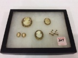 Collection of Cameo Jewelry Including 3-Pins