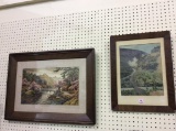 Lot of 2 Framed Pictures Including Oriental