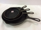 Lot of 4 Various Wagnerware Cast Iron Skillets