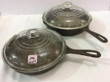 2-Wagnerware Cast Iron Skillets #6 w/