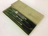 Stag Handle 3 Piece Knife Set in Box
