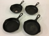 Lot of 4 Wagnerware #3 Cast Iron Skillets