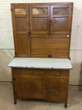 Primitive Two Piece Sellers Kitchen Cabinet w/