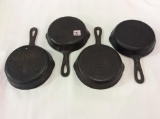 Lot of 4 Wagnerware Size 3 Cast Iron Skillets