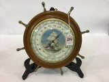 Wall Hanging Ship Wheel Thermometer From