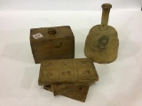 Lot of 5 Various Butter Molds