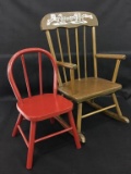 Lot of 2 Children's Chairs Including