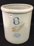 8 Gal Crock Front Marked Redwing Union Stoneware