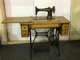 Singer Treadle Sewing Machine w/ Cabinet-