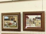 Lot of 2 Sm. H. Hargrove Screen Paintings-