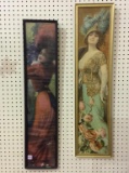 Lot of 2 Framed Victorian Lady Prints