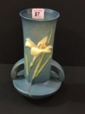 Roseville Zephyr Lily Blue Dbl Handled Vase