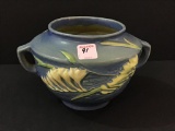 Roseville Freesia Blue Dbl Handled Bowl