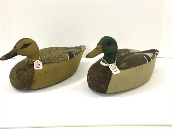 Pair of Decoys-Carved & Painted by Redshaw