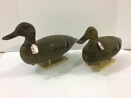 Lot of 2 Unknown Decoys-Repaint by Redshaw