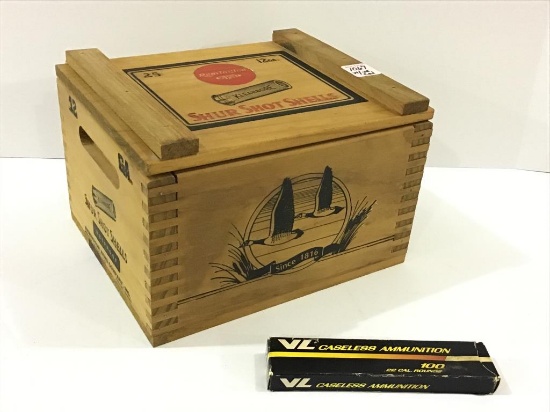 Sm. Contemp. Wood Box-Remington 12 Ga Shell Box w/