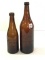 Lot of 2 Brown Beer Bottles Including One Mr