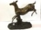 Very Lg. Heavy Bronze Doe Deer Statue