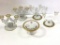 Lot of 5 Gold Trim Glassware Pieces Including