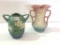 Lot of 2 Pottery Vases Including Roseville Dbl