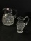 Lot of 2 Fifth Ave. Crystal Pitchers (7 & 8 Inches